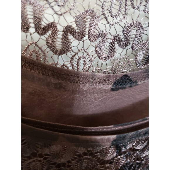 Lavish size XL light cocoa lace poncho/tank ladies top USA - Picture 9 of 10